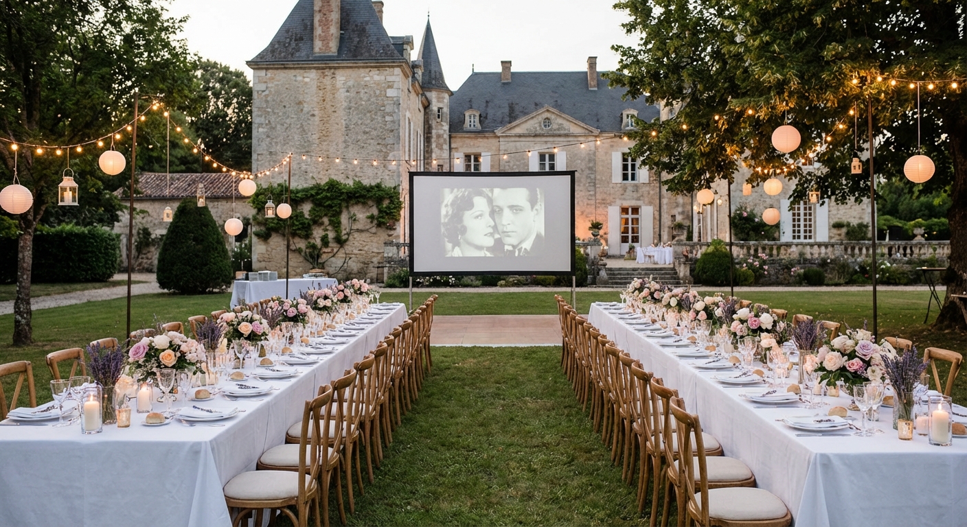 Gala Château de Raray - Projection façade